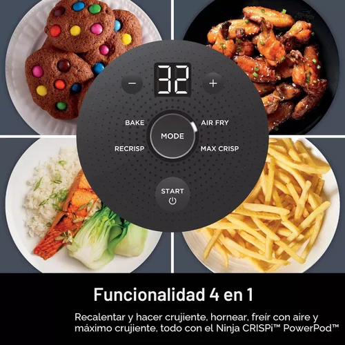Miniatura 8 de Ninja Crispi - Freidora de aire, microondas, apta para congelador y lavavajillas, sistema de cocina portátil de vidrio no tóxico, 4 QT y recipientes