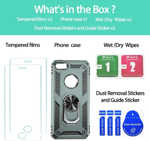 Miniatura 235 de Jeylly Funda para iPhone SE/Funda para iPhone 5S, Exterior de Plástico Duro que Absorbe Golpes + Interior de Silicona de Goma Defensor contra