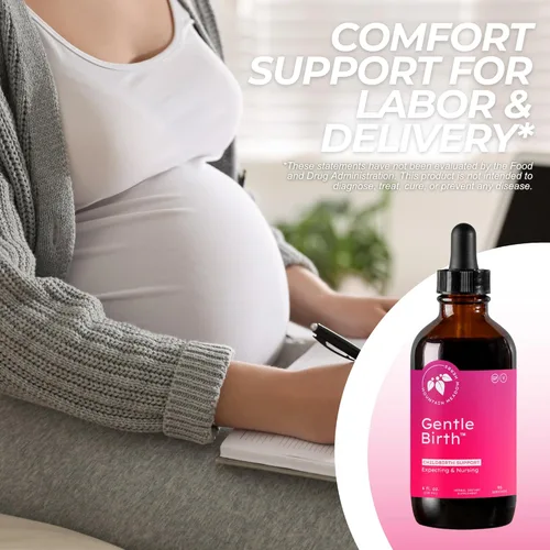 Miniatura 3 de Mountain Meadow Herbs Gentle Birth for Birth Prep / Preparación del parto, extracto de hierbas líquido de acción rápida para apoyo al parto - 4oz