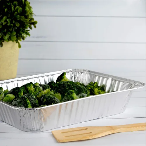 Miniatura 4 de PLASTICPRO Bandejas desechables de papel de aluminio de 9 x 13, tamaño medio profundo, para mesa de vapor y hornear - Utensilios de cocina perfectos