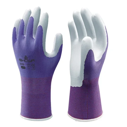 Miniatura 7 de SHOWA Atlas 370 Guantes de Trabajo de Uso General con Palma Recubierta de Nitrilo con Forro de Nylon, Negro, Grande (12 Pares)