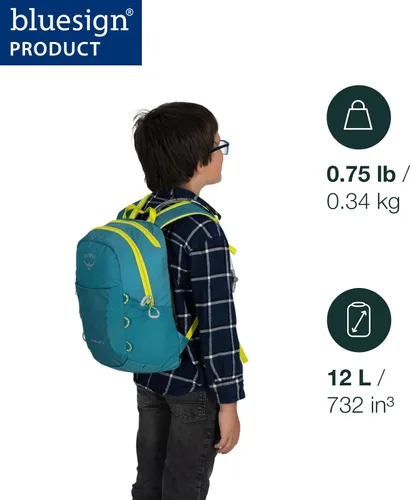 Miniatura 2 de Osprey HydraJet - Mochila de senderismo para niños (12 litros) con depósito hidráulico, toldo verde Dosel verde