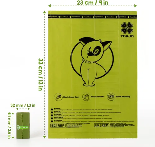 Miniatura 5 de Rollos de bolsas para excrementos de perro, 720 bolsas de desechos de mascotas, 100% a prueba de fugas, extra gruesas y fuertes, mezcla de almidón