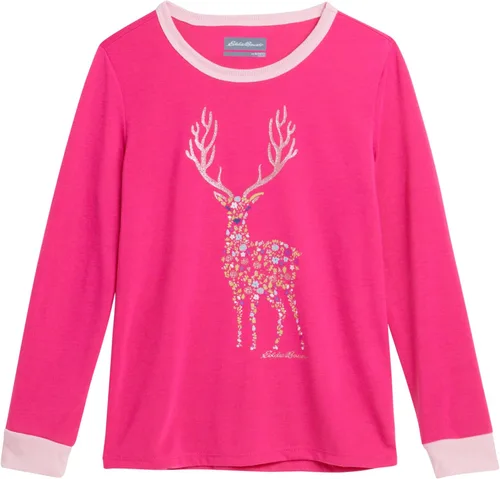 Miniatura 6 de Eddie Bauer Conjunto de pijama para niña, acogedor conjunto de ropa de dormir de invierno de forro polar, camisa de manga larga de 4 piezas