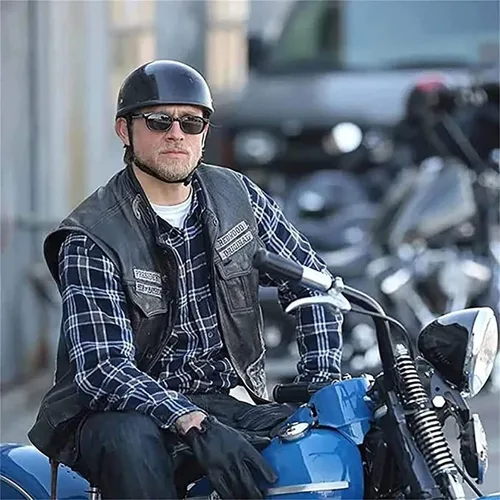 Miniatura 4 de Casco de motocicleta de media cara, casco con cara abierta retro aprobado por DOT para adultos hombres y mujeres, casco para adultos, casco de media