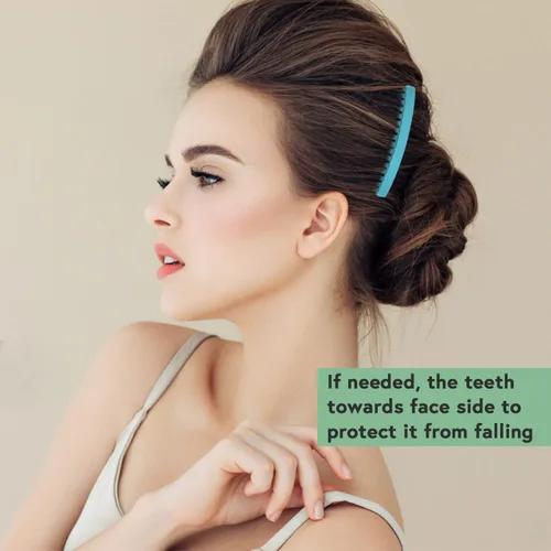 Miniatura 4 de Mary Lavender - Peine para el cabello para mujer, peine de sujeción con flequillo, pinzas para el cabello, accesorios para el cabello, peine