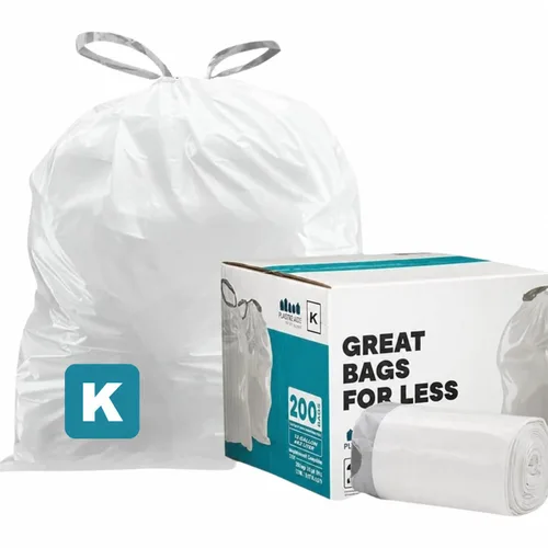 Miniatura 12 de Plasticplace Bolsas de basura de ajuste personalizado, compatibles con simplehuman Code K (100 unidades) con cordón azul tintado de 10 galones / 38