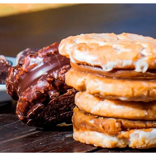 Miniatura 5 de Estancia El Rosario Alfajores Cordobeses con relleno de Dulce de Leche y revestimiento de chocolate con leche, galletas argentinas tradicionales, 40