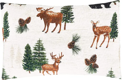 Miniatura 5 de C&F Home Crestwood - Juego de edredón de 3 piezas con diseño de ciervos y pinos para todas las estaciones, otoño, cosecha, invierno, rústico