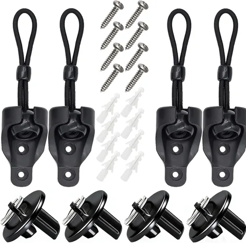 Miniatura 12 de Kit de bungee + tapa de extremo, accesorios de instalación de repuesto universales para parasol de interior/exterior y persianas enrollables