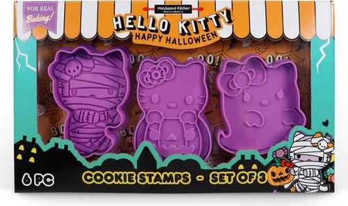 Miniatura 7 de Handstand Kitchen Hello Kitty - Juego de fiesta de galletas de Halloween con sellos de galletas, espátula y más - Jubilado