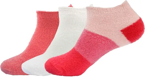 Miniatura 6 de BambooMN Calcetines de spa de nailon mullidos con infusión de aloe para mujer, talla 4-8, aguamarina, 3 pares