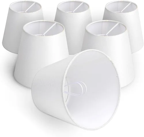 Miniatura 10 de Pequeña pantalla de lámpara con clip para bulbos de candelabro, Mini pantallas de lámpara para candelabros, decoración del hogar, pantalla