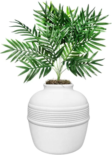 Miniatura 2 de Good Pet Stuff Caja de arena oculta para gatos con planta artificial, maceta redonda decorativa, filtro de carbón con ventilación para control