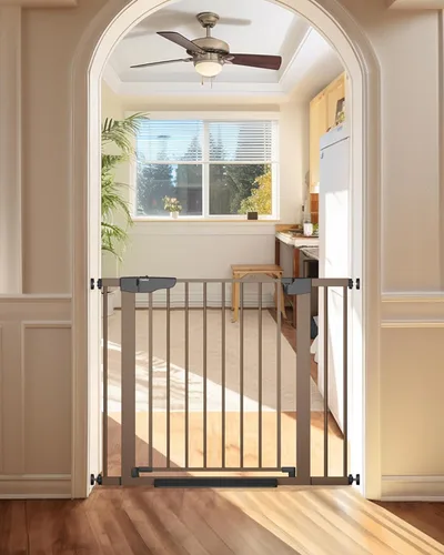 Miniatura 20 de Cumbor Puerta de bebé extra alta de 36 pulgadas para escaleras, puerta para perros de 29.7-40.6 pulgadas de ancho para puertas, puertas de mascotas