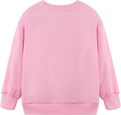 Miniatura 93 de Sudaderas para niñas pequeñas, cuello redondo, sin botones, de manga larga, para invierno, casual, ropa 2T-7T, Dinosaurio