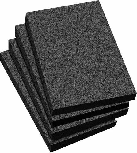 Miniatura 10 de Frienda 12 hojas de espuma de polietileno de 12 x 8 x 0.5 pulgadas, relleno de espuma de polietileno grueso negro, relleno de espuma de polietileno