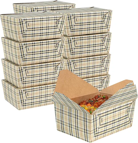 Miniatura 25 de Restaurantware Bio Tek - Cajas para llevar de 30 onzas, 200 loncheras para llevar, cierre de tabulación, resistentes al calor, desechables, de papel