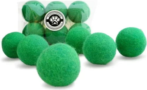 Miniatura 10 de Juguetes de lana para gatos – Pelotas de juguete de fieltro para mascotas pequeñas para buscar y jugar – Bola de lana silenciosa ecológica