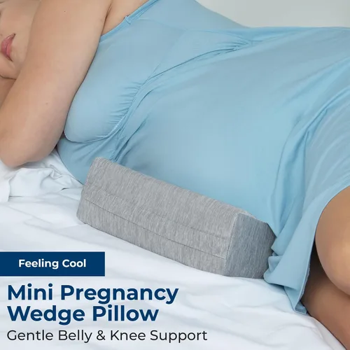 Miniatura 2 de 5 STARS UNITED Almohada de rodilla pequeña para personas que duermen de lado, soporte de espuma firme de cuña para vientre, espalda y rodillas