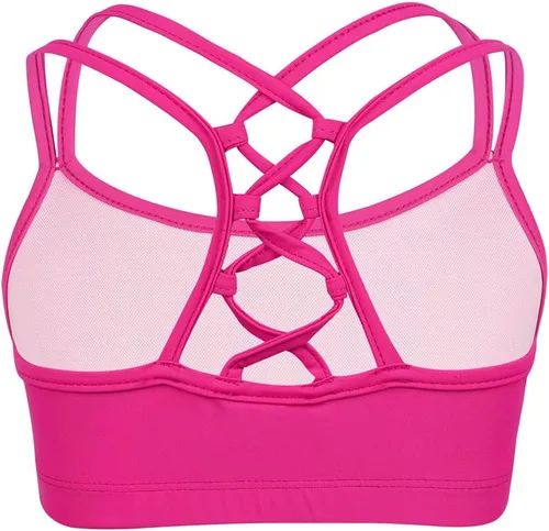 Miniatura 2 de RUNQHUI Brasier deportivo de entrenamiento sólido para niñas, sin mangas, elástico, para ballet, baile, entrenamiento, gimnasia, ropa deportiva