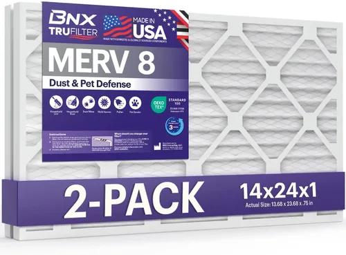 Miniatura 44 de BNX TruFilter - Filtro de aire MERV 8 de 16 x 25 x 1 pulgadas (paquete de 12) – Fabricado en Estados Unidos – Protección contra el polvo