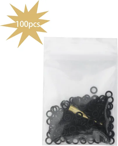 Miniatura 5 de LeFeng - 100 juntas tóricas de eje de dardo, anillos tóricos de goma antideslizantes para ejes de metal, kit de accesorios para dardos (negro)