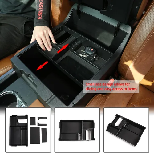 Miniatura 6 de Caja de almacenamiento para reposabrazos de automóvil, compatible con Toyota Tundra 2007-2021/Sequoia 2008-2020, bandeja organizadora de consola