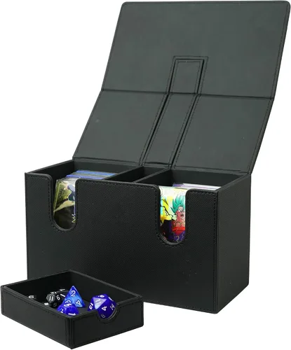 Miniatura 7 de TopDeck Más de 200 cartas dobles Pro - Compartimentos dobles premium para máxima protección y almacenamiento de tarjetas - Soporte para caja