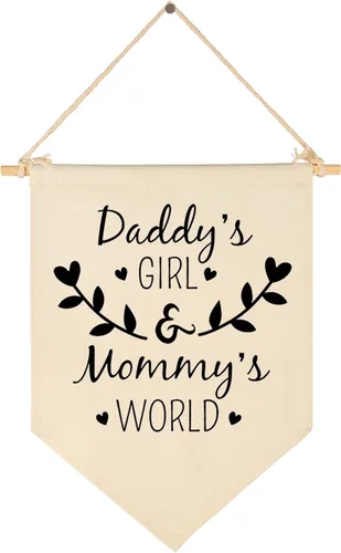 Miniatura 39 de Twinkle Twinkle Little Star - Bandera colgante de lona para pared, regalo para bebé, niños, guardería, habitación de niños, sala de juegos, pancarta