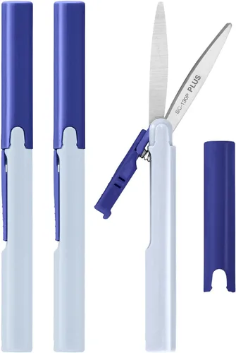 Miniatura 8 de PLUS Tijeras estilo bolígrafo antiadherentes compactas TSA Twiggy con funda, carbón Gris antracita