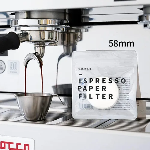 Miniatura 2 de watchget Filtros de papel espresso de 2.008 in, 1000 piezas de papel de filtro de café sin blanquear para cestas portafiltros de 2.008 in