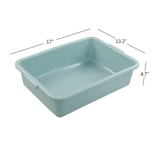 Miniatura 2 de Xyskin Tinas de autobús comerciales de plástico de 13 L, caja de autobús grande para uso general, verde, paquete de 4 Verde menta