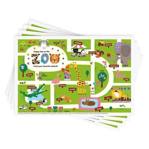 Miniatura 10 de Babebay Manteles individuales desechables adhesivos para bebés, niños y niños pequeños, manteles individuales adhesivos para mesa de restaurante, 12