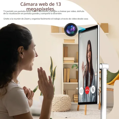 Miniatura 7 de OFD TV portátil de 21.5 pulgadas de 2ª generación sobre ruedas 1080P, 100% sRGB, 6+128GB de almacenamiento, Android 15 OS pantalla táctil RollingTV