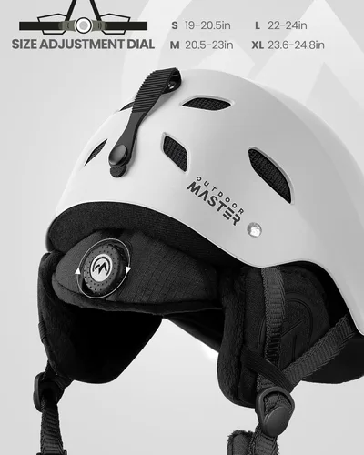 Miniatura 2 de OutdoorMaster Kelvin - Casco de esquí y snowboard para hombres, mujeres y jóvenes Blanco