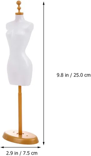 Miniatura 9 de EXCEART - Paquete de 6 soportes para maniquí de muñeca duraderos para niñas, decoración del hogar, 9.8 x 3 x 2 pulgadas