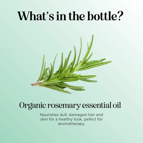 Miniatura 4 de Aceite de romero orgánico certificado para el cabello, aceite esencial de romero orgánico puro USDA para cabello, piel y uñas, además