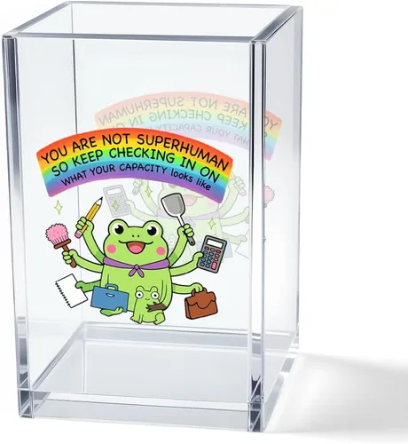 Miniatura 20 de It's Fine I'm Fine Soporte para Lápices y Bolígrafos Cosméticos de Acrílico, Divertido Soporte para Bolígrafos de Gato Negro, Regalo para Amantes