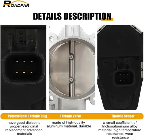 Miniatura 2 de ROADFAR Cuerpo del acelerador eléctrico 12616437 S20093 673022 para 2008-2009 para Chevrolet Trailblazer 2008-2009 para GMC Envoy 2008