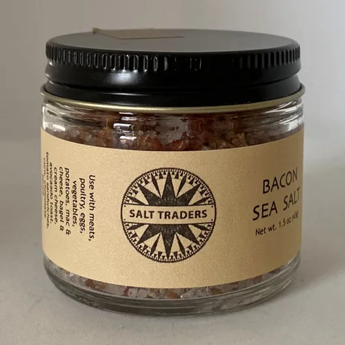 Miniatura 2 de Salt Traders - Sal marina de tocino ahumado real – 1.5 oz de peso neto (tarro de vidrio)