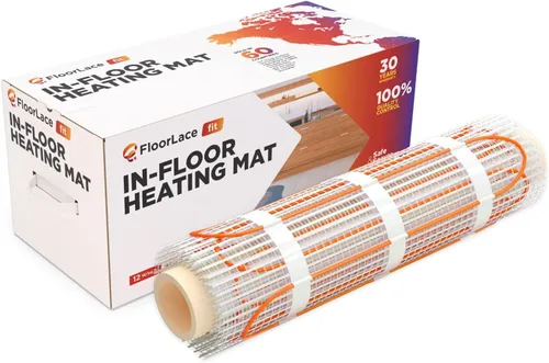 FloorLace FIT - Tapete eléctrico calefactable para suelo radiante para debajo de azulejos, laminado, piedra, alfombrilla térmica autoadhesiva para