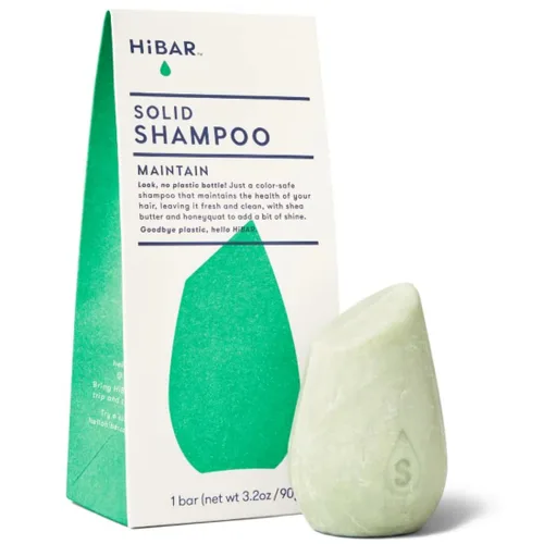 Miniatura 2 de HIBAR - Barra de champú hidratante - Para cabello seco y encrespado - Profundamente nutritivo e hidratante - Con aceite de coco y vitamina B5 - Sin