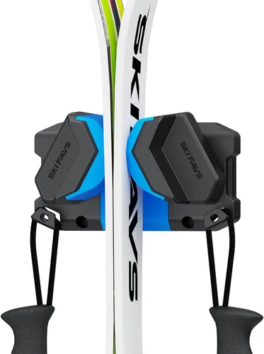 Estante de pared para esquís y snowboard, soporte de pared para esquís y soporte de pared para esquís que ahorra espacio en el garaje, organizador