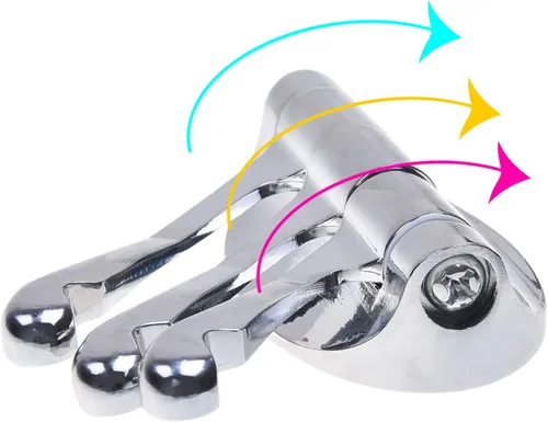 Miniatura 2 de Kare Kind - 1 gancho giratorio de acero inoxidable – Plegable, soporte sólido para chaqueta – Tres brazos oscilantes – para colgar ropa húmeda