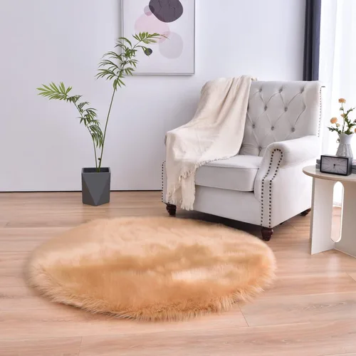 Miniatura 47 de duduta - Alfombra de pelo de oveja sintética verde esmeralda de 2 x 3 pies, alfombra esponjosa lavable para cabecera de cama pequeña, dormitorio