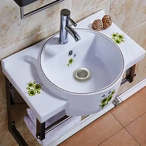 Miniatura 5 de Seatery Colador de drenaje pequeño de 1.25 pulgadas, colador de drenaje de fregadero, colador de fregadero de baño, 2 cestas de malla de drenaje