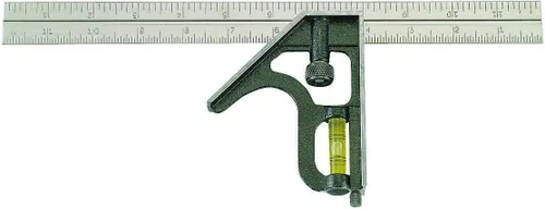 Miniatura 5 de Johnson Level & Tool 400EM-S Cuadrado combinado de metal métrico/profesional resistente, 12 pulgadas, plateado, 1 cuadrado (paquete de 5)
