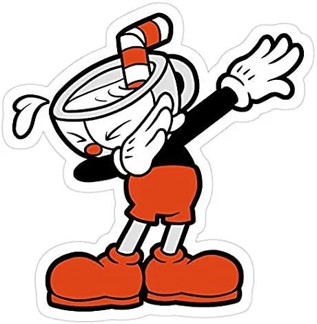 Cuphead Dab, Cuphead - Adhesivo gráfico – Adhesivo para automóvil, pared, laptop, celda, camión adhesivo para ventanas, coches, camiones