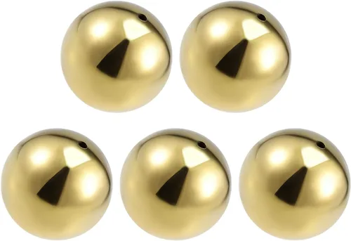 METALLIXITY Bolas huecas (1.969 in/1.97 pulgadas), 5 unidades, esferas de acero inoxidable con agujero, para escalera de pasamanos, jardín en casa,
